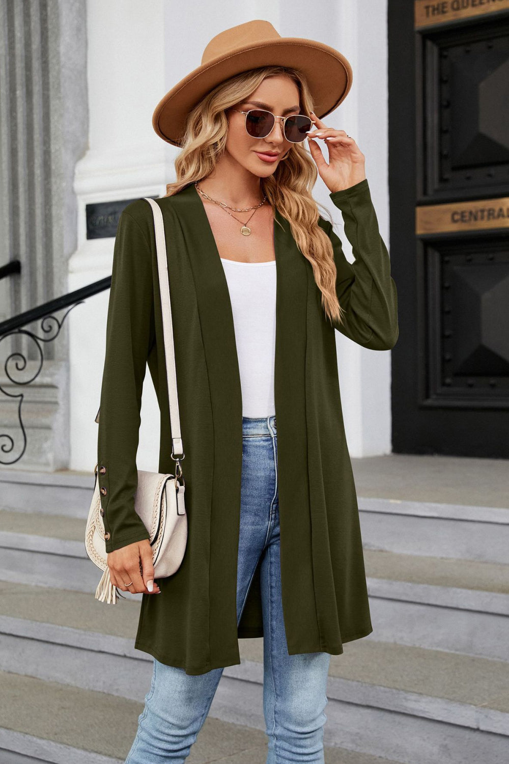 Long Sleeve Open Front Cardigan