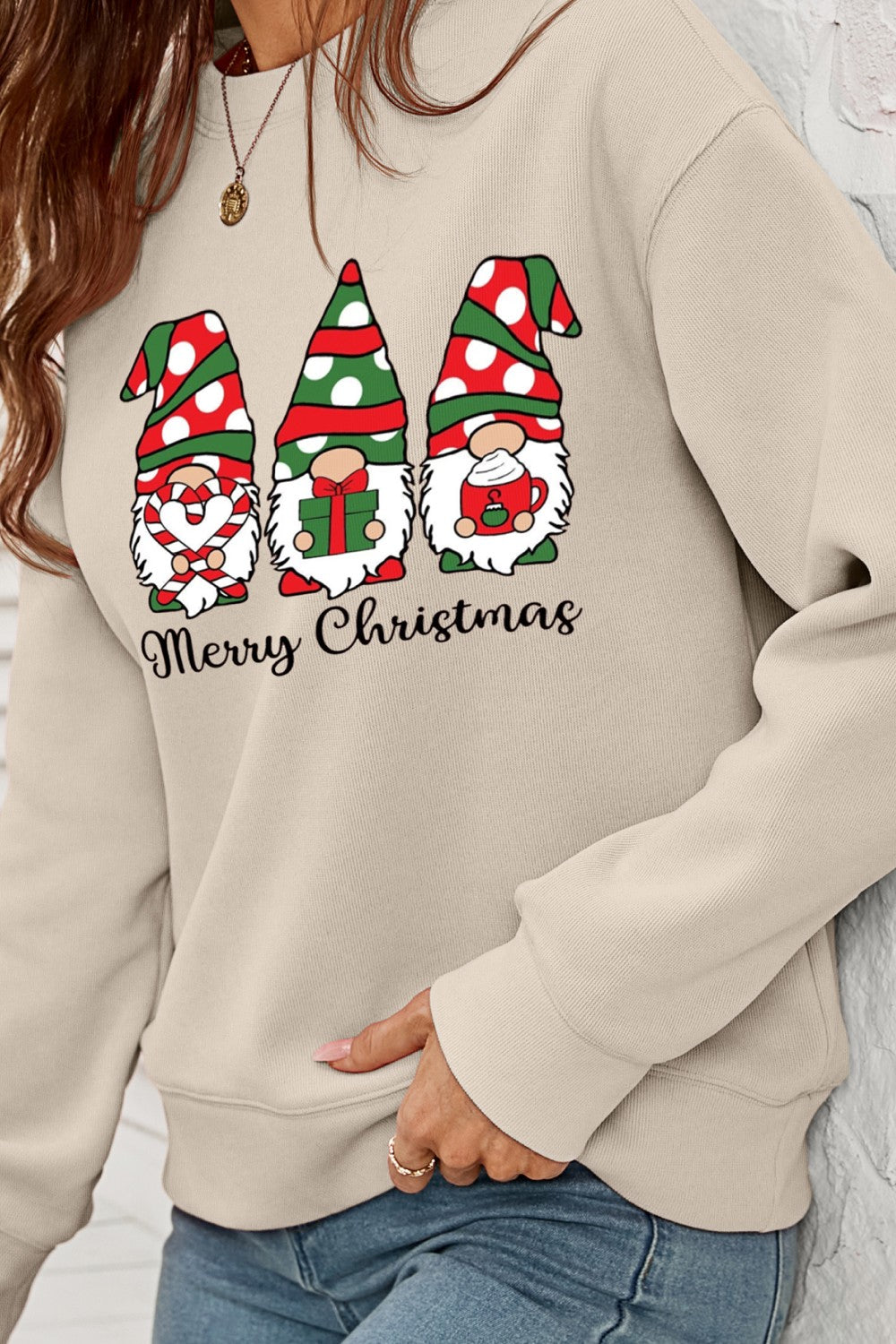 MERRY CHRISTMAS Dropped Shoulder Sweatshirt