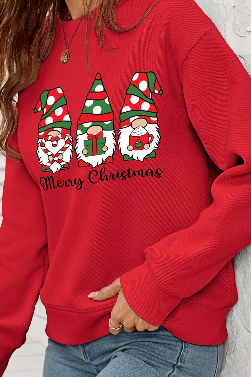MERRY CHRISTMAS Dropped Shoulder Sweatshirt
