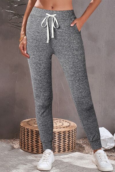 Drawstring Joggers with Pockets