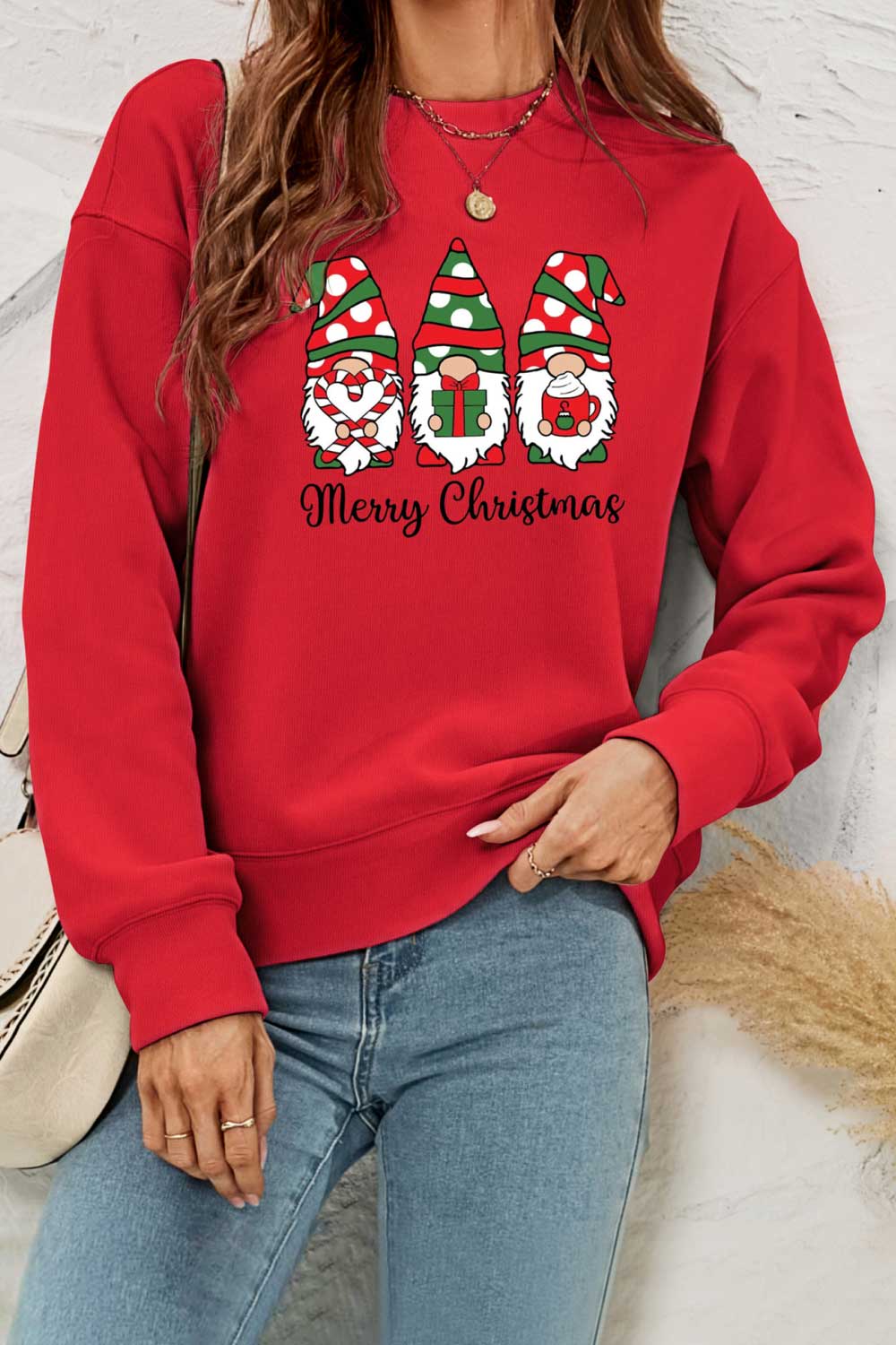 MERRY CHRISTMAS Dropped Shoulder Sweatshirt