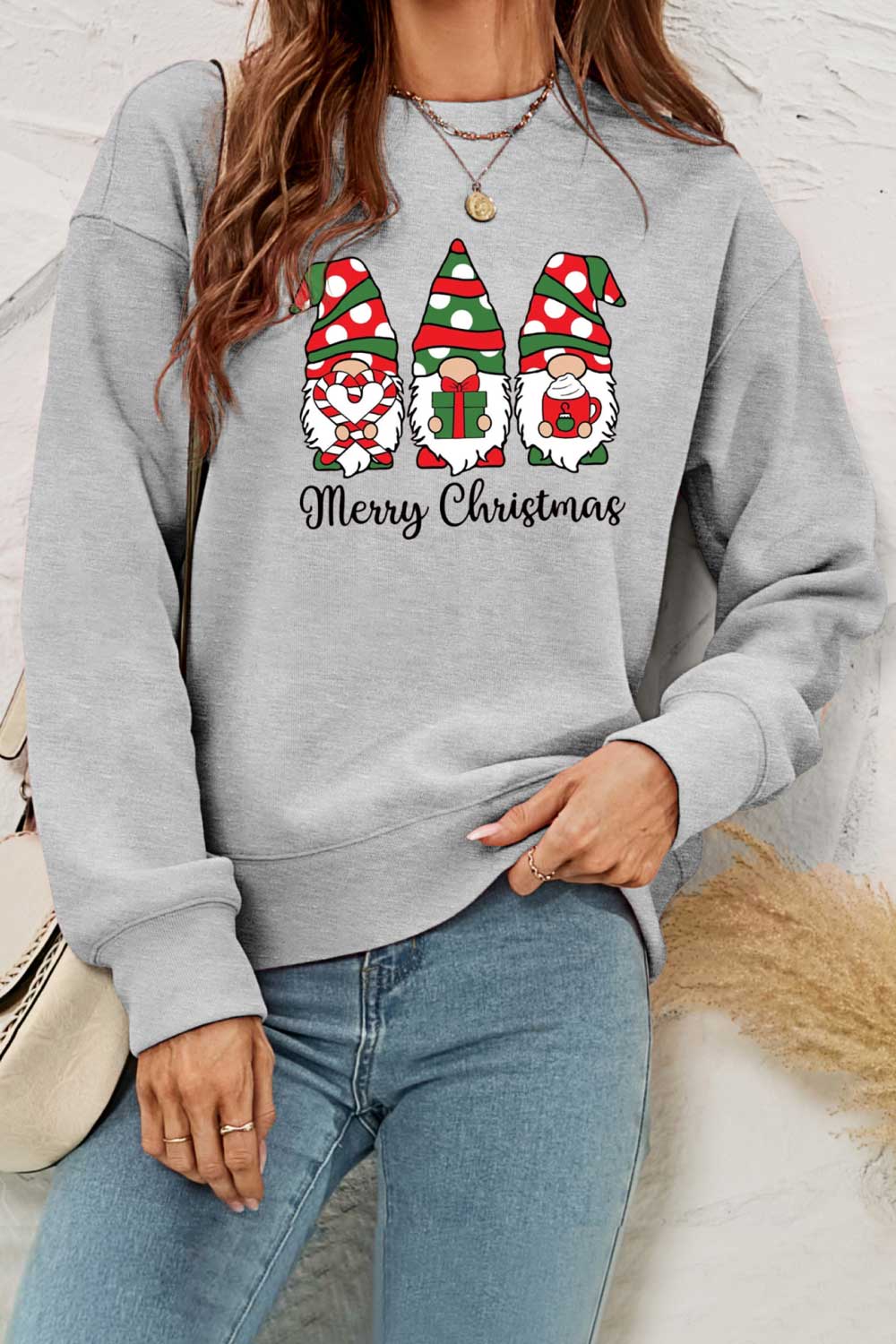 MERRY CHRISTMAS Dropped Shoulder Sweatshirt