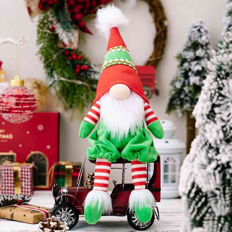 Striped Christmas Faceless Gnome