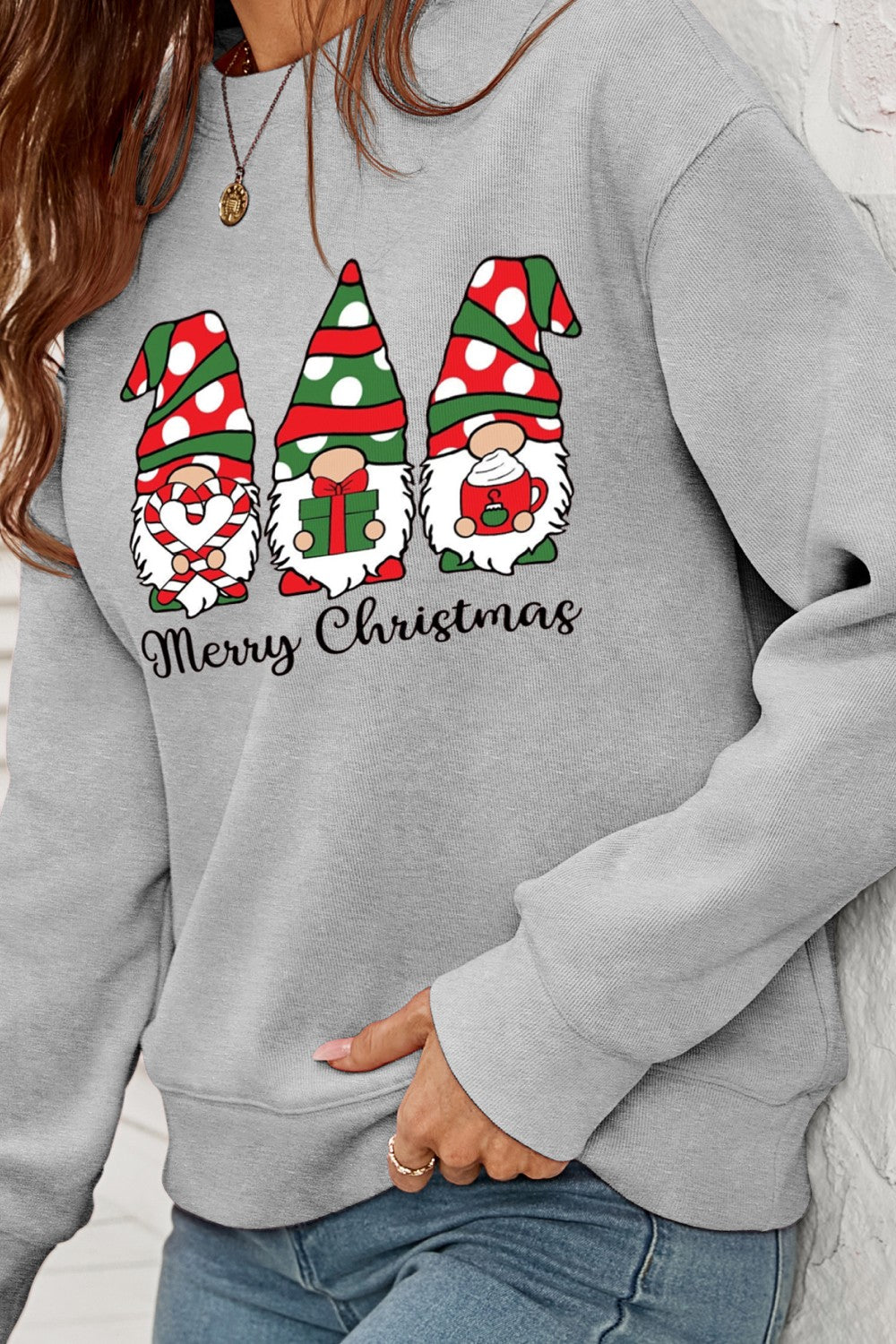 MERRY CHRISTMAS Dropped Shoulder Sweatshirt