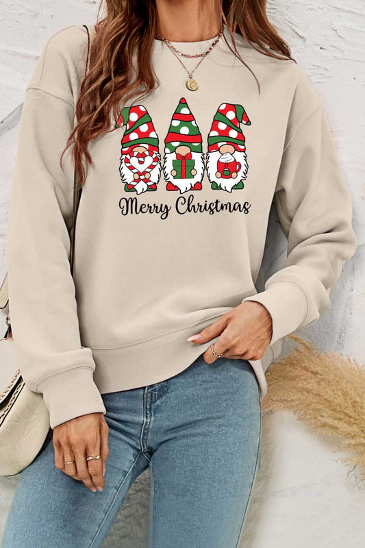MERRY CHRISTMAS Dropped Shoulder Sweatshirt