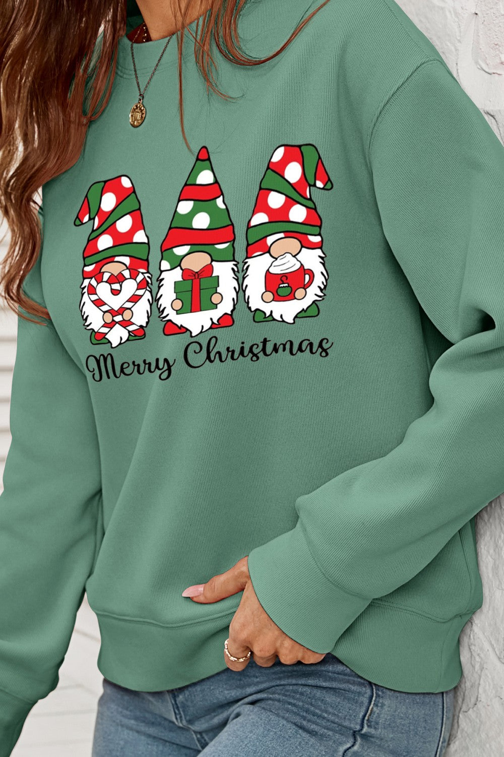 MERRY CHRISTMAS Dropped Shoulder Sweatshirt